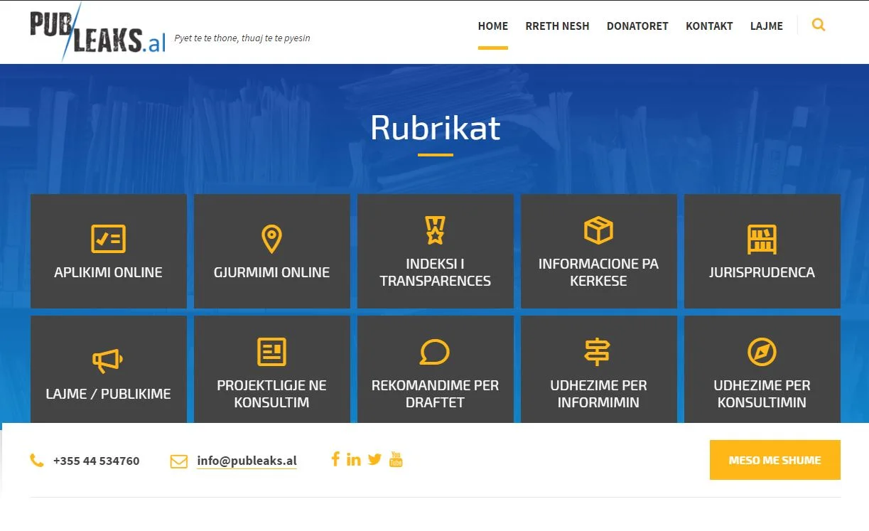 Nis funksionimin Publeaks.al, një platformë e re për të drejtën e informimit